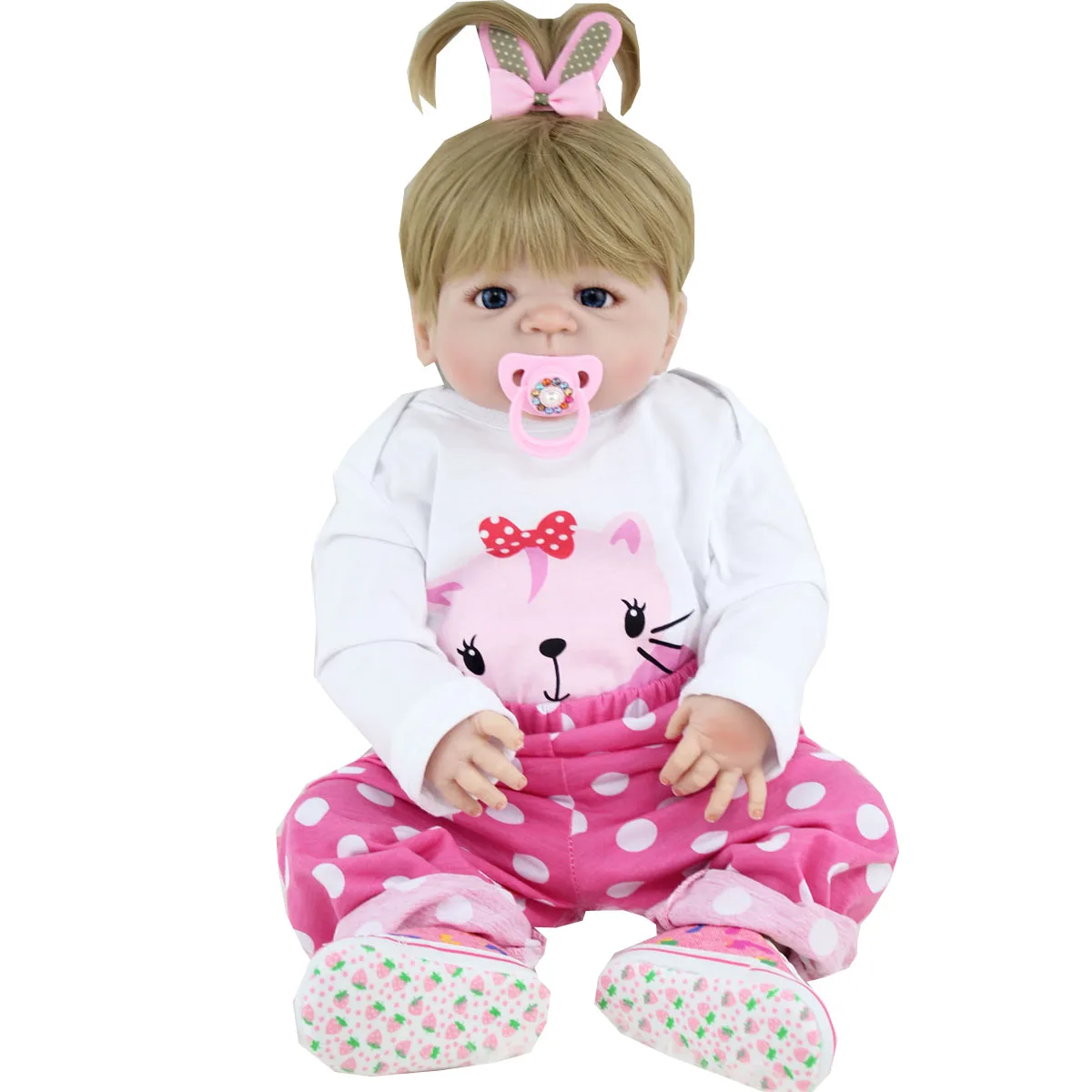 Полностью силиконовая кукла реборн BZDOLL 55 см игрушки для новорожденных принцесс