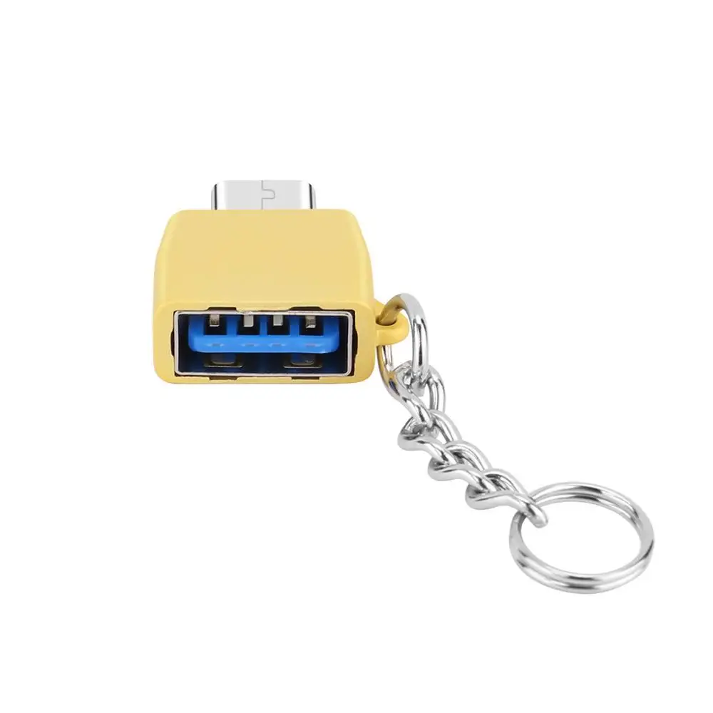 Брелок тип c к USB3.0 данных Мини Портативный зарядный адаптер конвертер USB C для Samsung