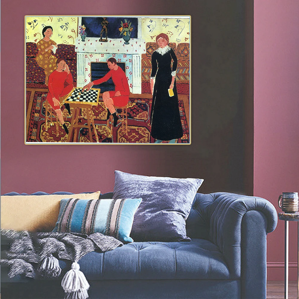 

Holover Canvas Oil Painting Henri Matisse"The Family of the Artist"Fauvism Post-impressionism Aesthetic Wall Art Home Decoration