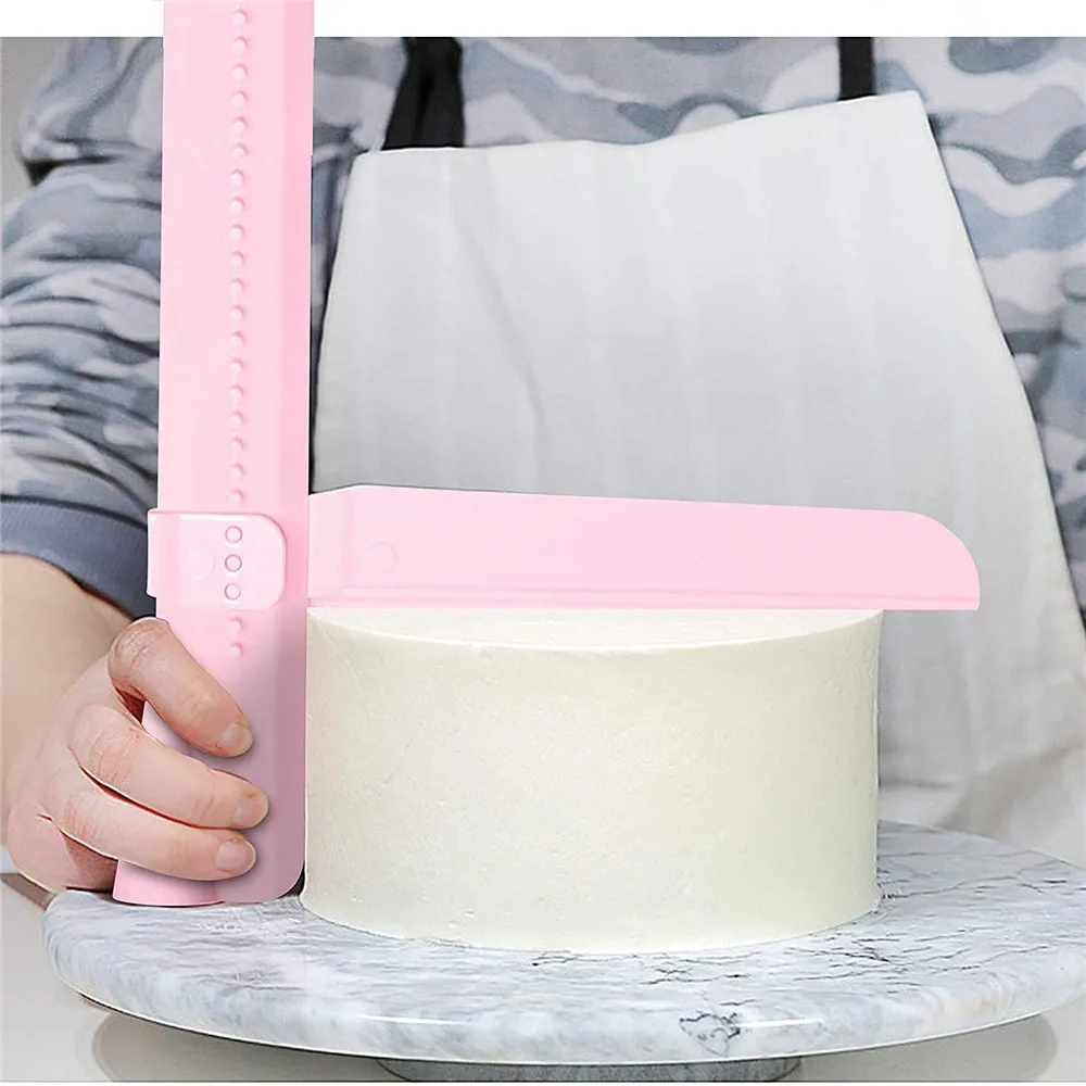 

1pcs Food Grade Cake Scraper Adjustable Fondant Baking Cream Scraper DIY Bakeware Tableware Kitchen Cake Tool Accessories