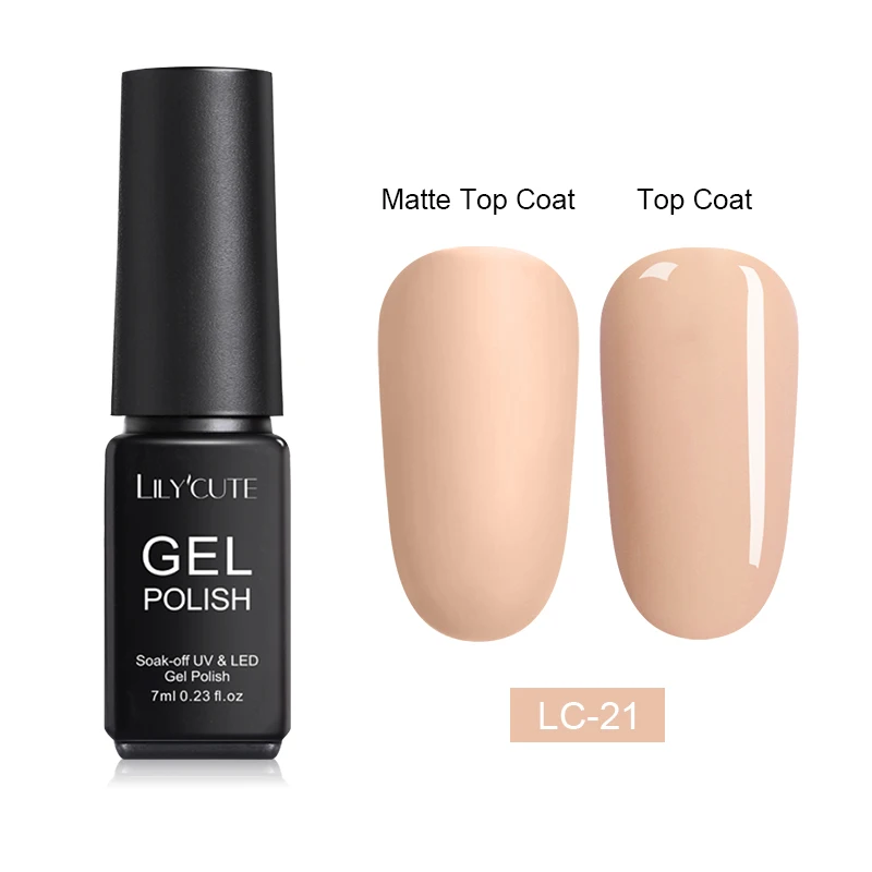 LC-21 LILYCUTE Матовый УФ-гель для ногтей матовый верхний слой цвет УФ гель для ногтей лак Гибридный впитывающий гель лак маникюрный гель лак - Цвет: LC-21