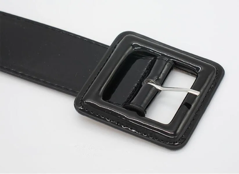 Summer fashion female belts New Designer patent leather waist band Waist sealing wide red needle buckle ladies casual dress belt