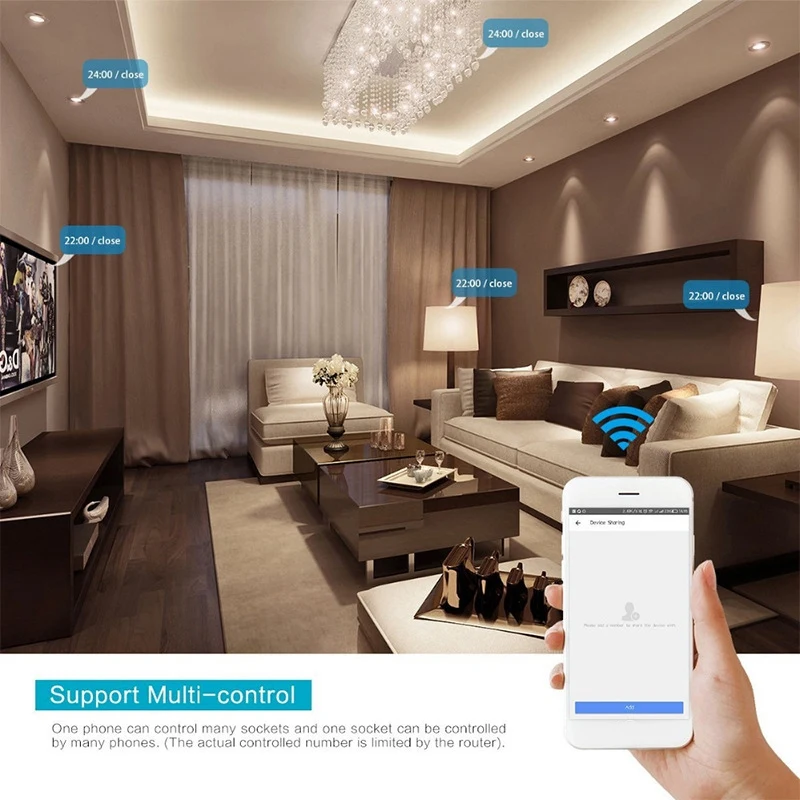WiFi Smart Power Strip Socket Voice Control Switch Outlet with 4 AC Outlets USB Port Alexa Google Surge Protector | Обустройство дома