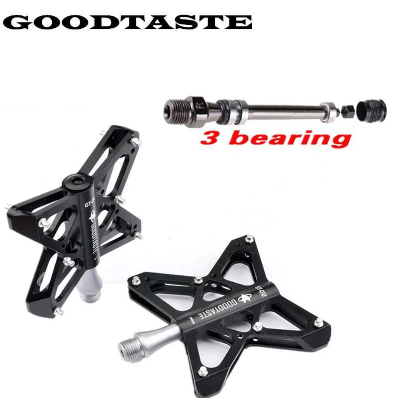 Велосипедные педали 3 подшипника анти скольжение светильник ЧПУ Алюминий MTB