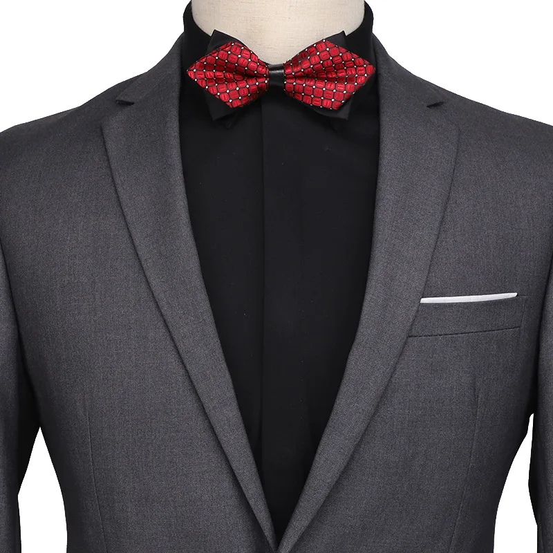 Linbaiway классический облегающий мужской костюм с бантом вечерние свадебные