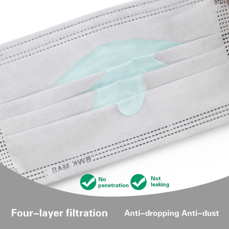 50pcs/box Disposable Activated Carbon Protective Mask 4 Layers of Non-woven Fabric Filter Face Masks Dust-proof Antibacterial | Красота и