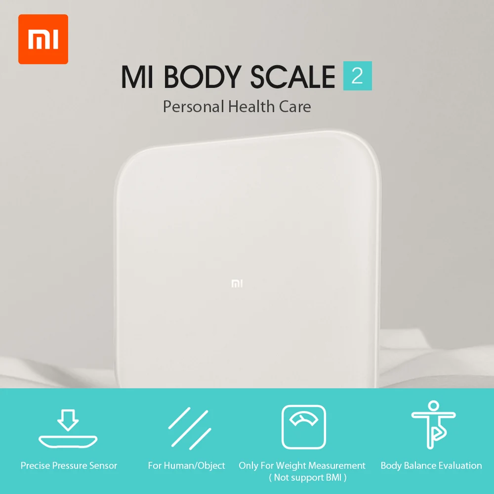 Весы Xiaomi Body Scale LED цифровые весы для ванной комнаты Mi Smart 2 BT 5 0 взвешивания тела с