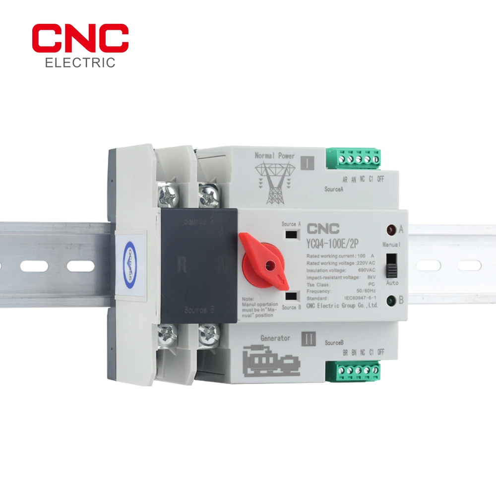CNC Din Rail 2P ATS Dual Power автоматический переключатель электрические переключатели