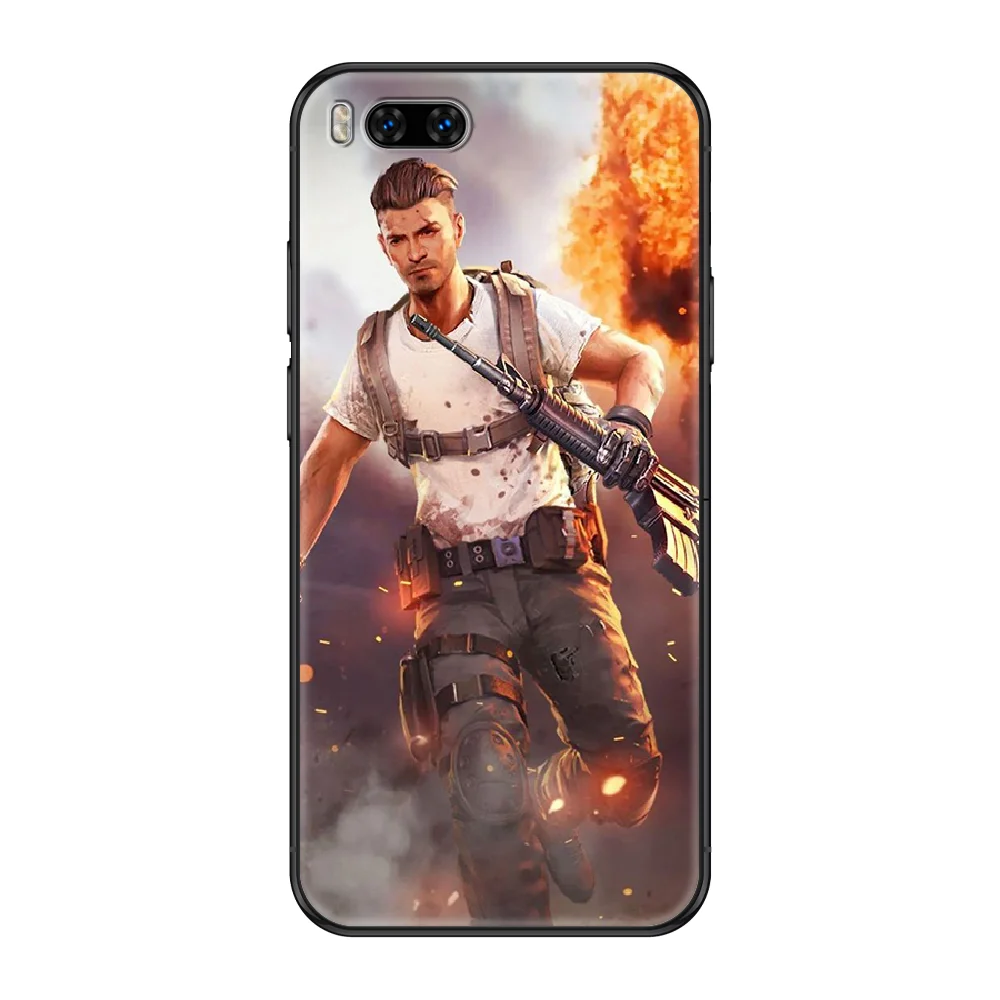 

Game Free Fire Phone case For Xiaomi Mi 6 8 9 A1 2 3 Max3 Mix2 Mix2S X T Lite Pro black luxury cover tpu cell cover silicone