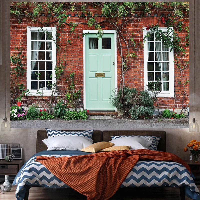 

Beach Outside The Window Landscape Tapestry Hippie Wall Hanging Bohemian Mandala Wall Rug Carpets Hanging Big Couch Blanket