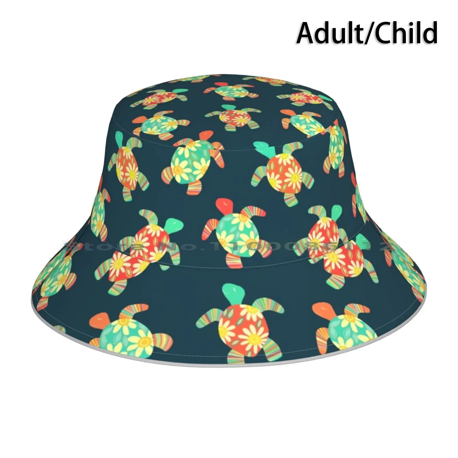 Милая Детская хиппи-шапка с цветами черепахи на темноте Солнцезащитная шапка