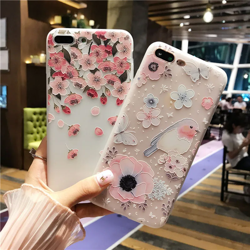 Чехол для Vivo Y91 Y91i Y95 V15 Pro V11 V11i Y85 V9 Y51 мягкий матовый чехол из ТПУ с цветочным