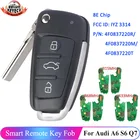 KEYECU FSK 315 МГц 434 МГц 868 МГц 8E чип для Audi A6 S6 Q7 2004-2015 IYZ 3314 4F0837220R 4F0837220M 4F0837220T дистанционный ключ