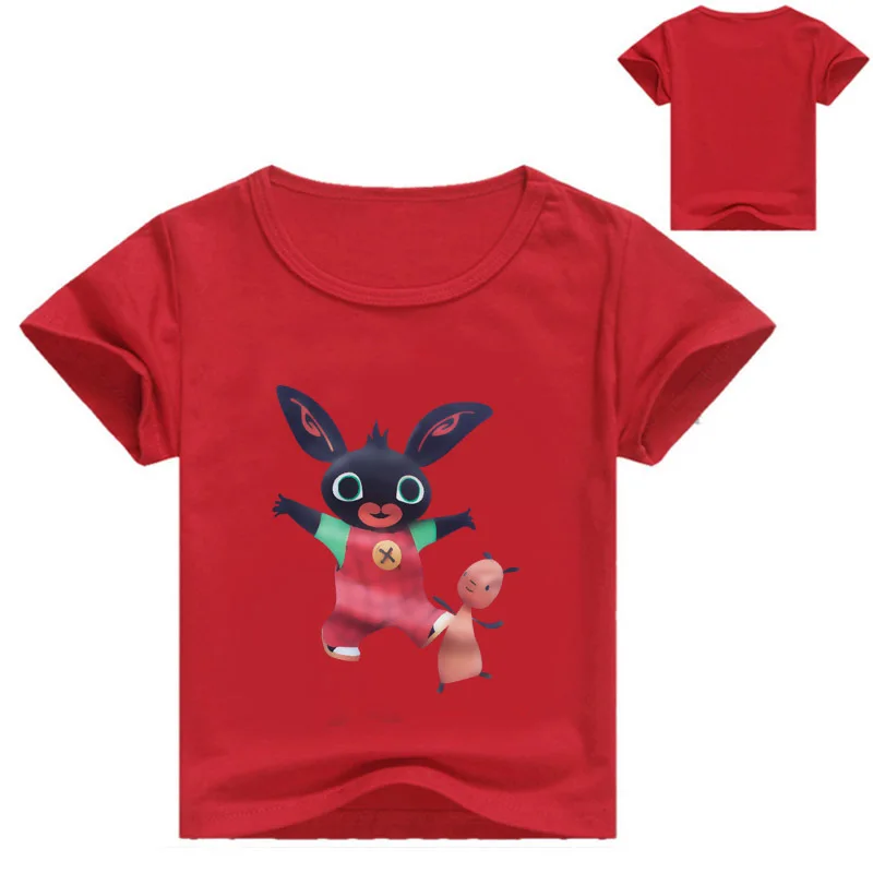 

5-15Y Children's clothing new boys T-sleeve Bing Rabbits multicolor printed short-sleeved girls graphic t shirts