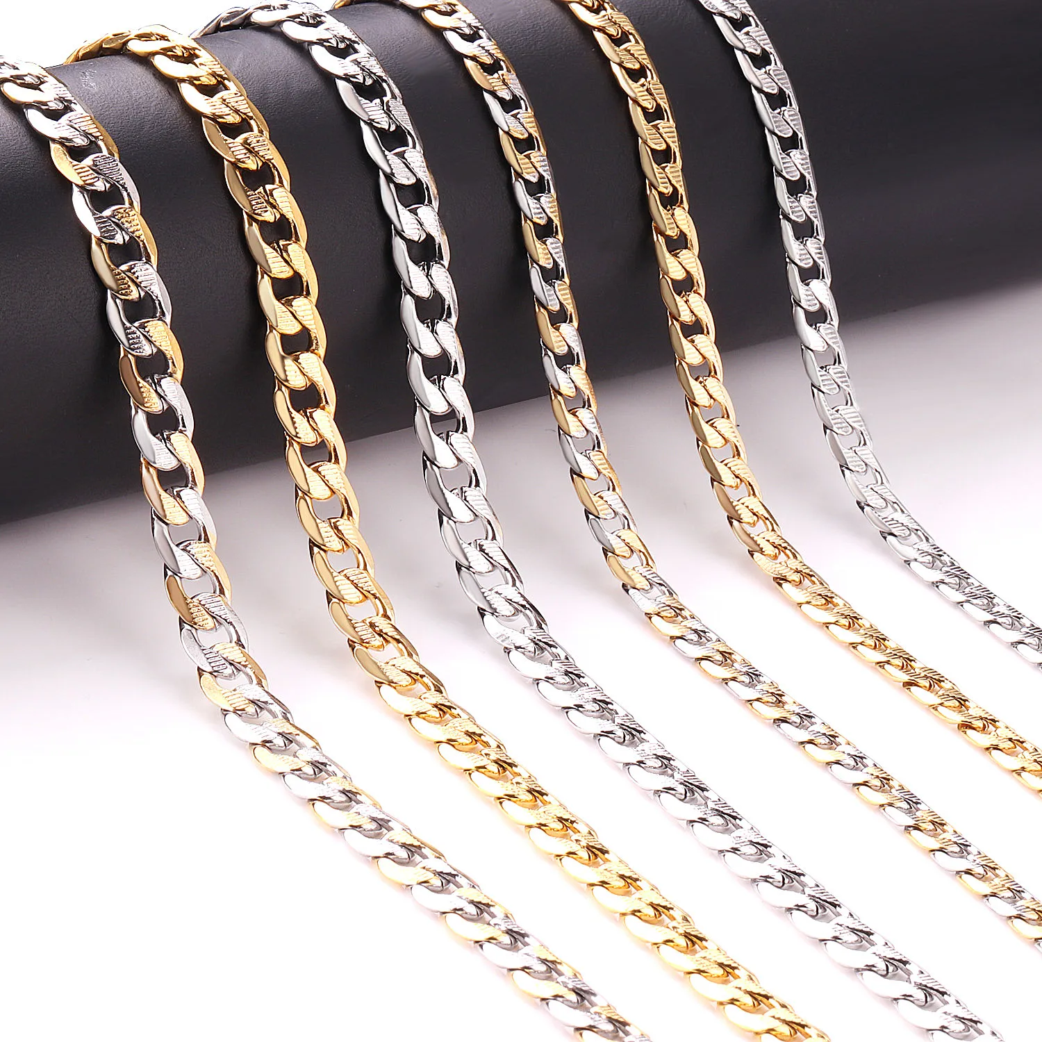 Кубинская цепь LUXU STEEL в стиле хип хоп ожерелье из нержавеющей стали s 6 мм 8 10 для
