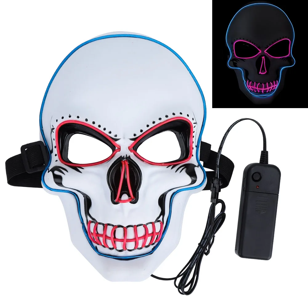 Светодиодная маска для Хэллоуина Судная ночь светящаяся в темноте страшная