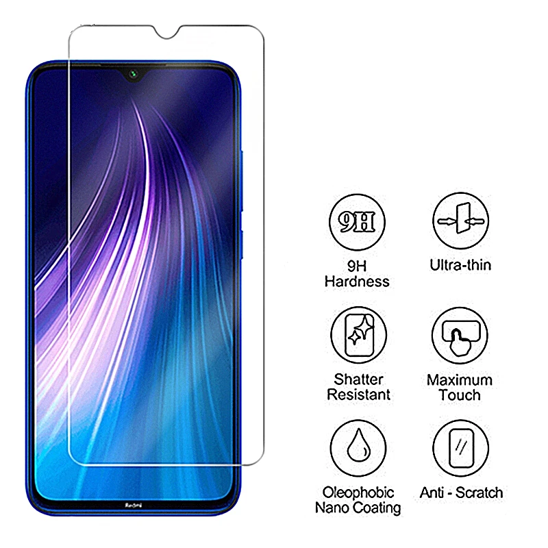 Закаленное стекло 3 в 1 для Redmi 8 9A note 7 Pro 8T 8A защитная пленка прозрачный чехол