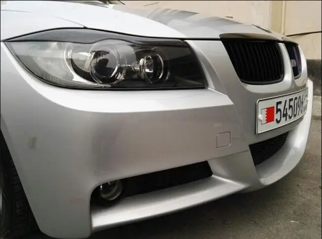 Задние Углеродные волокна Верхняя и нижняя накладки на фары для Toyota Crown 12th 2003-08 передняя фара корректировка бровей крышка аксессуары