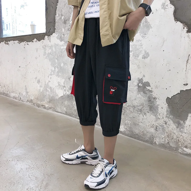 Мужские повседневные летние шорты с несколькими карманами свободные хип хоп