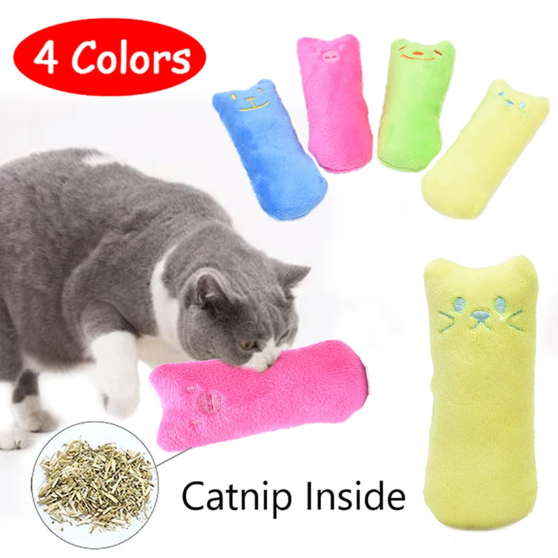 

Teeth Grinding Catnip Toy Funny Plush Cat Pet Kitten Claws Thumb Bite Mint