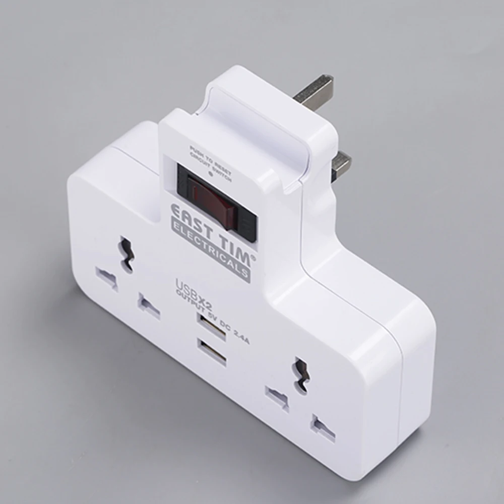 Универсальный удлинитель USB 2 4 А настенный адаптер британский конвертер для