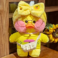 duck plush clothes plushie soft figures plush yellow pink white 30cm cute lalafanfan duck ins animal doll toys gifts for girls