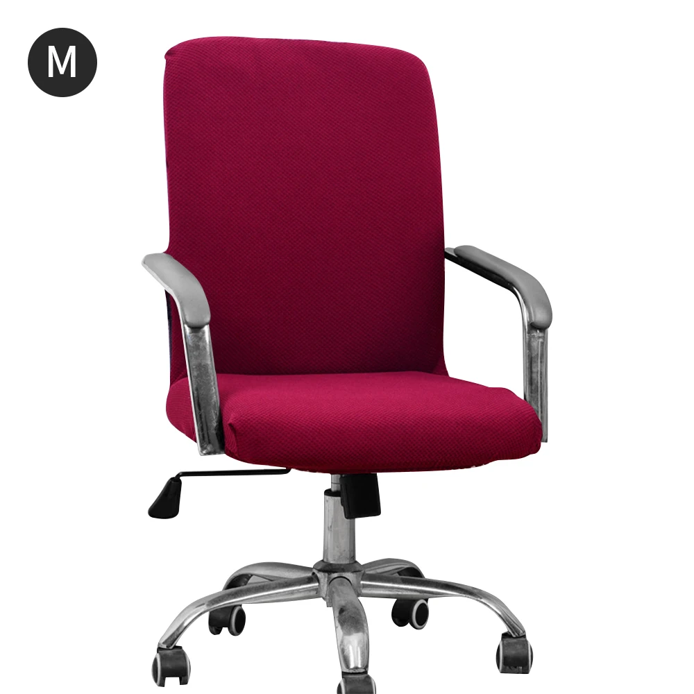 Wine red 62-69cm Бархатные чехлы на стулья из спандекса, чехлы на стулья для офиса, растягивающиеся свадебные чехлы на стулья для столовой, чехлы на сиденья, чехол для гостиной - Цвет: Wine red 62-69cm