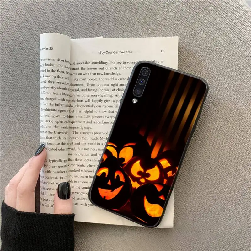 

Dark evil pumpkin halloween Phone Case For Samsung galaxy S 9 10 20 A 10 21 30 31 40 50 51 71 s note 20 j 4 2018 plus