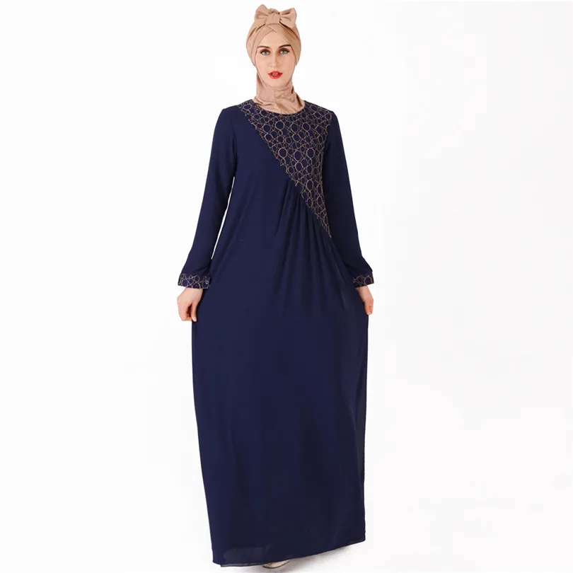 Взрослая двухслойная шифоновая Абая Дубай мусульманское кружевное платье исламские турецкие платья с