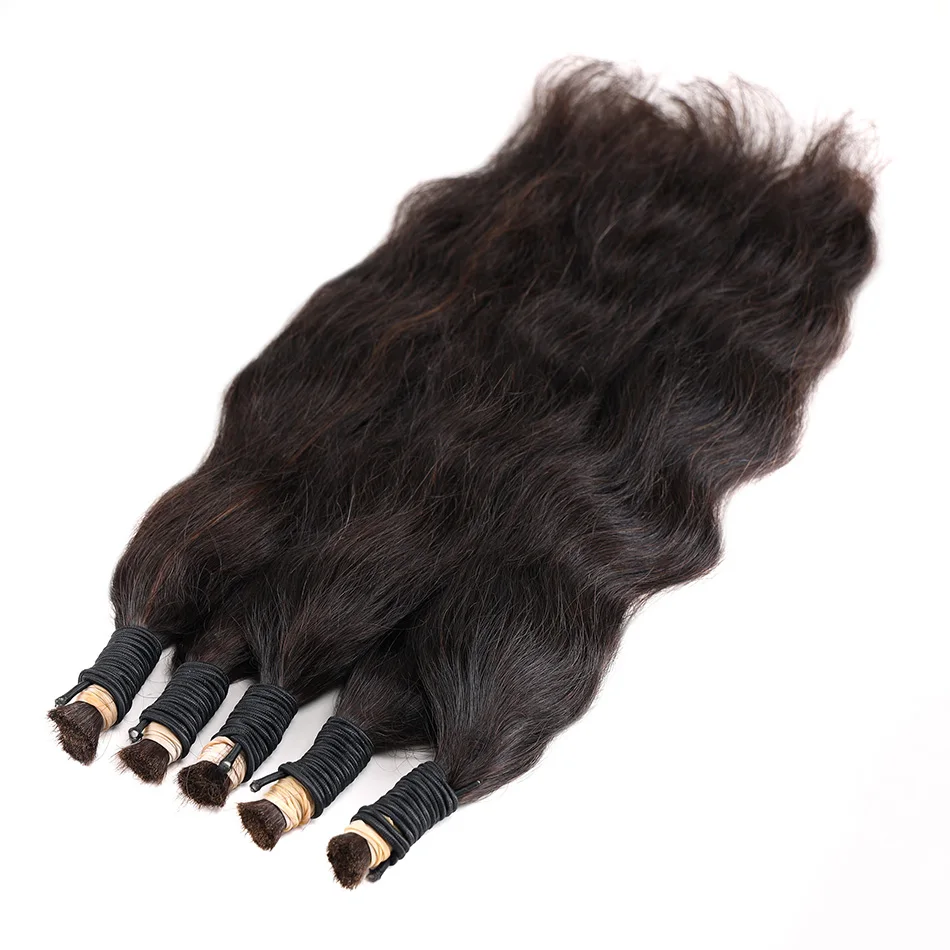 BHF Human Braiding Hair Bulk No Weft 100% Vietnam Remy Human Hair Straight Bundles 100g Natural Braiding Hair Extensions images - 6