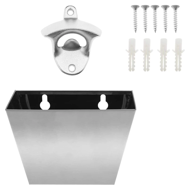 

Настенная открывалка для бутылок, открывалка для пивных бутылок из нержавеющей стали, набор для бара и кухни