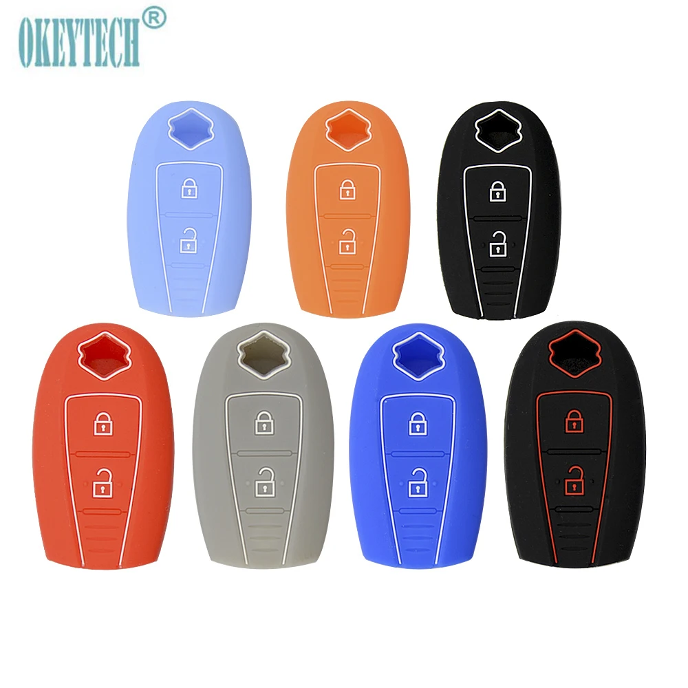 OkeyTech красочный силиконовый резиновый защитный чехол для автомобильного ключа