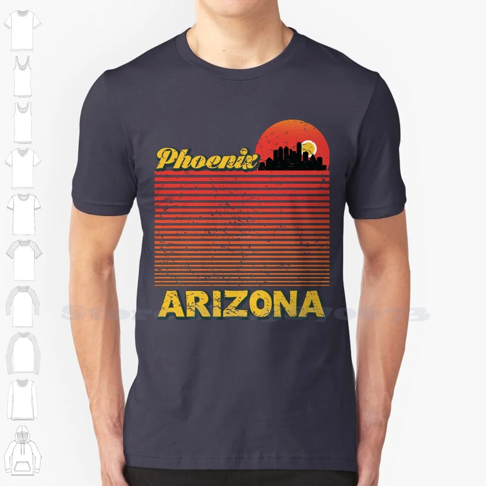 

Phoenix City Arizona American Skyline Vintage Retro Sunset Summer Funny T Shirt For Men Women Phoenix Phoenix City Phoenix