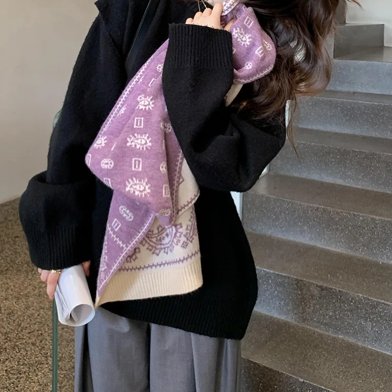 

Imitate cashew knitted wool scarf female winter warm long shawl fashion Outdoor wrap