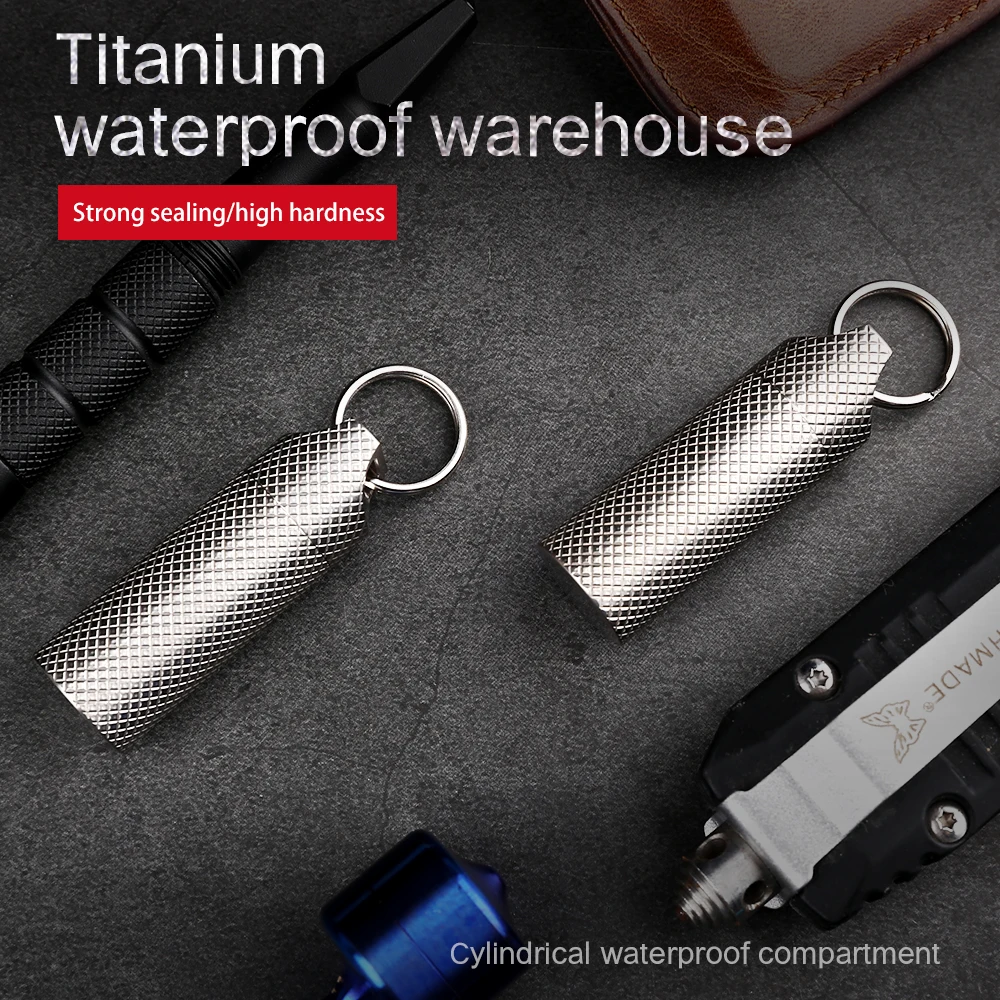 

Titanium Waterproof Portable Warehouse EDC Portable Multi-functional Small Bottle Sealed Cans Elderly Emergency Medicine