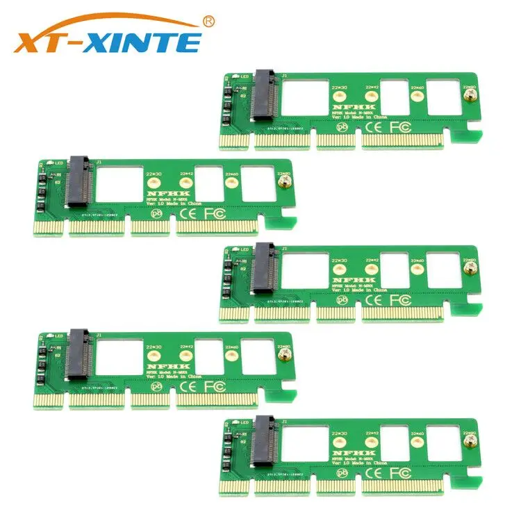 

XT-XINTE для NGFF M Key M.2 AHCI SSD для PCI-E PCI Express 3,0 16x x4 адаптер переходника карты конвертер для 2230/2242/2260/2280 SSD
