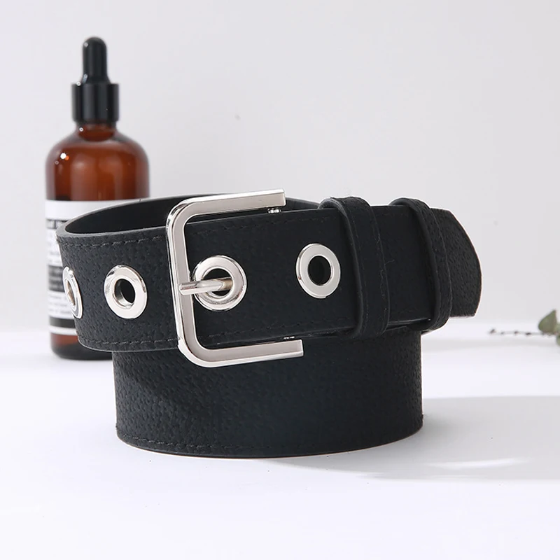 ELIfashion Pigskin Genuine Leather Belt Luxury Strap Dress And Jeans Belts For Women Fashion Shining Silver Buckle 9 Colors