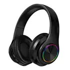 Складная Беспроводная гарнитура 5,0, Hi-Fi наушники, 7 RGB светодиодная подсветка, игровые наушники, Накладные наушники