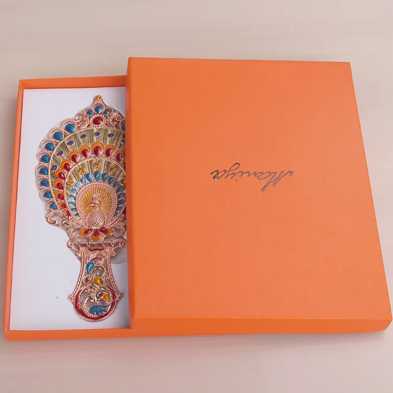 Зеркало для макияжа в стиле ретро с ручкой русском | Дом и сад