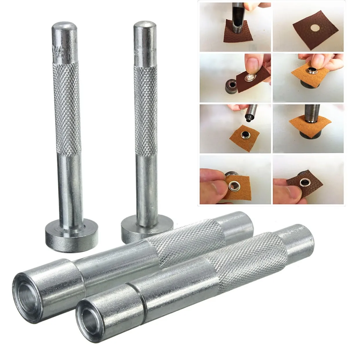 

Eyelet Punch Die Tool Hole Cutter Set For Leather Craft Clothing Grommet Banner