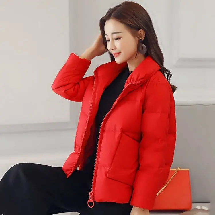 

Down cotton padded jacket women's new fashion 2020 autumn and winter thickened Korean loose short bread jacket cotton padded
