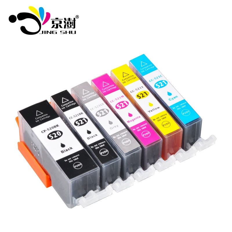 Чернильный картридж pgi 520 cli 521 6 шт. чернильный для canon Pixma IP3600 IP4600 IP4700 MP540 MP620 MP630 MP980