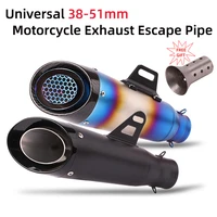 universal motorcycle 51mm exhaust muffler escape pipe with db killer for z750 z800 z1000 ninja 650 duke 390 125 r3 r6 gsxr750r