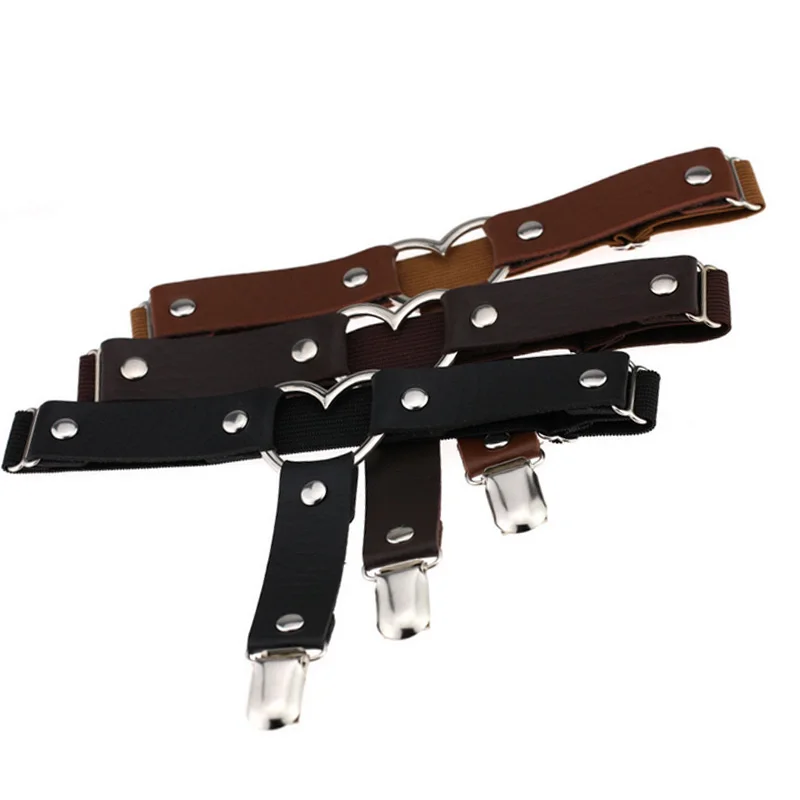 Пикантные Для женщин с заклепками любящее сердце ног Подвязки для в стиле Панк