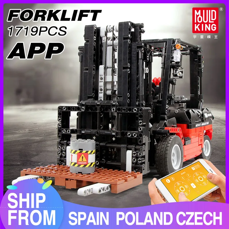 

MOULD KING MOC High-Tech The Engineering Vehicles RC Forklift Mk II Truck Building Blocks Bricks Kids DIY Toys Birthday Gifts