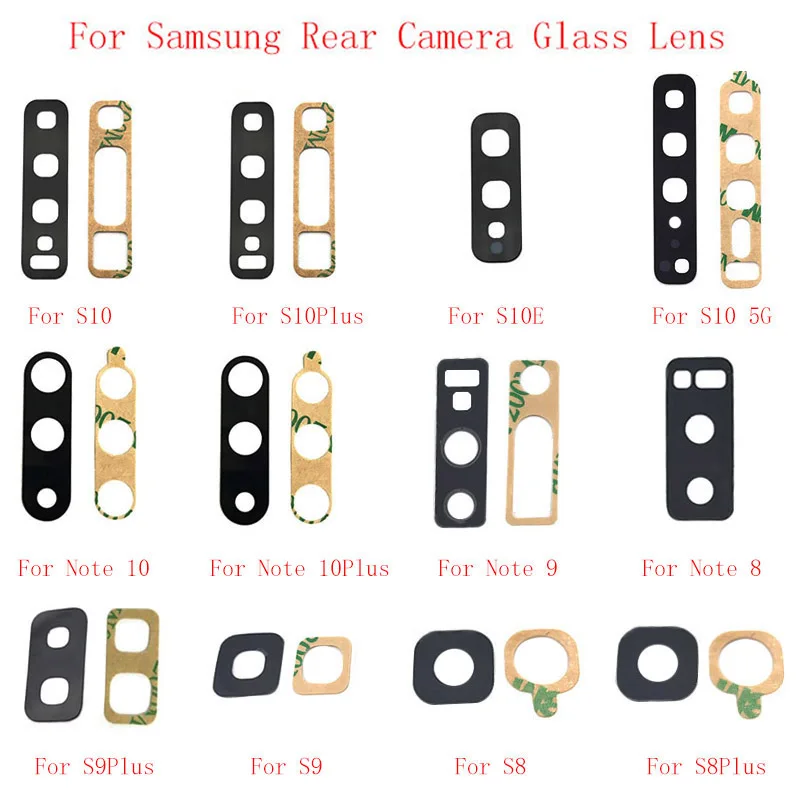 

Back Rear Camera Lens Glass Replacement For Samsung S10 S10 Plus S10E S10 5G Note 10 Note 9 Note 8 Repair parts