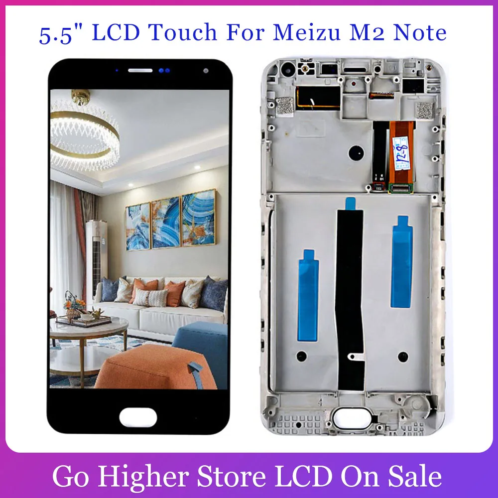 ЖК дисплей 5 дюйма для Meizu M2 Note LCD M571H M571M M571C M571U / Meilan 2 дигитайзер сенсорный экран в