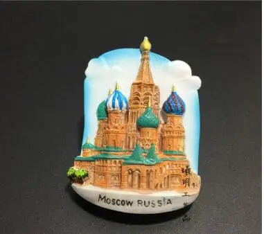 Русский туристический сувенир, магнит для холодильника, детский сувенир для путешествий, магниты на холодильник, домашний декор - Цвет: 7
