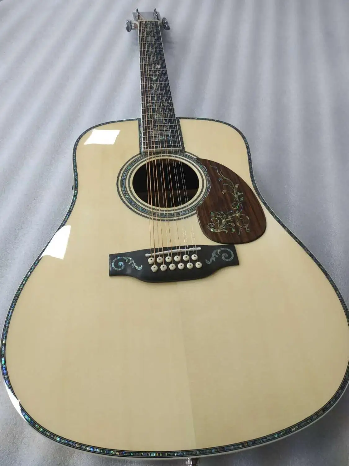 

Бесплатная доставка AAAA полностью твердая древесина 12 струн гитара Дред корпус Акустическая гитара ra 12 струн