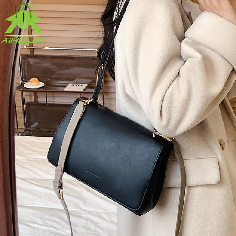 

Fashion Simplicity Female Handbag for Women 2021 New High Quality PU Leather Shoulder Bag Designer Solid Color Messenger Bags